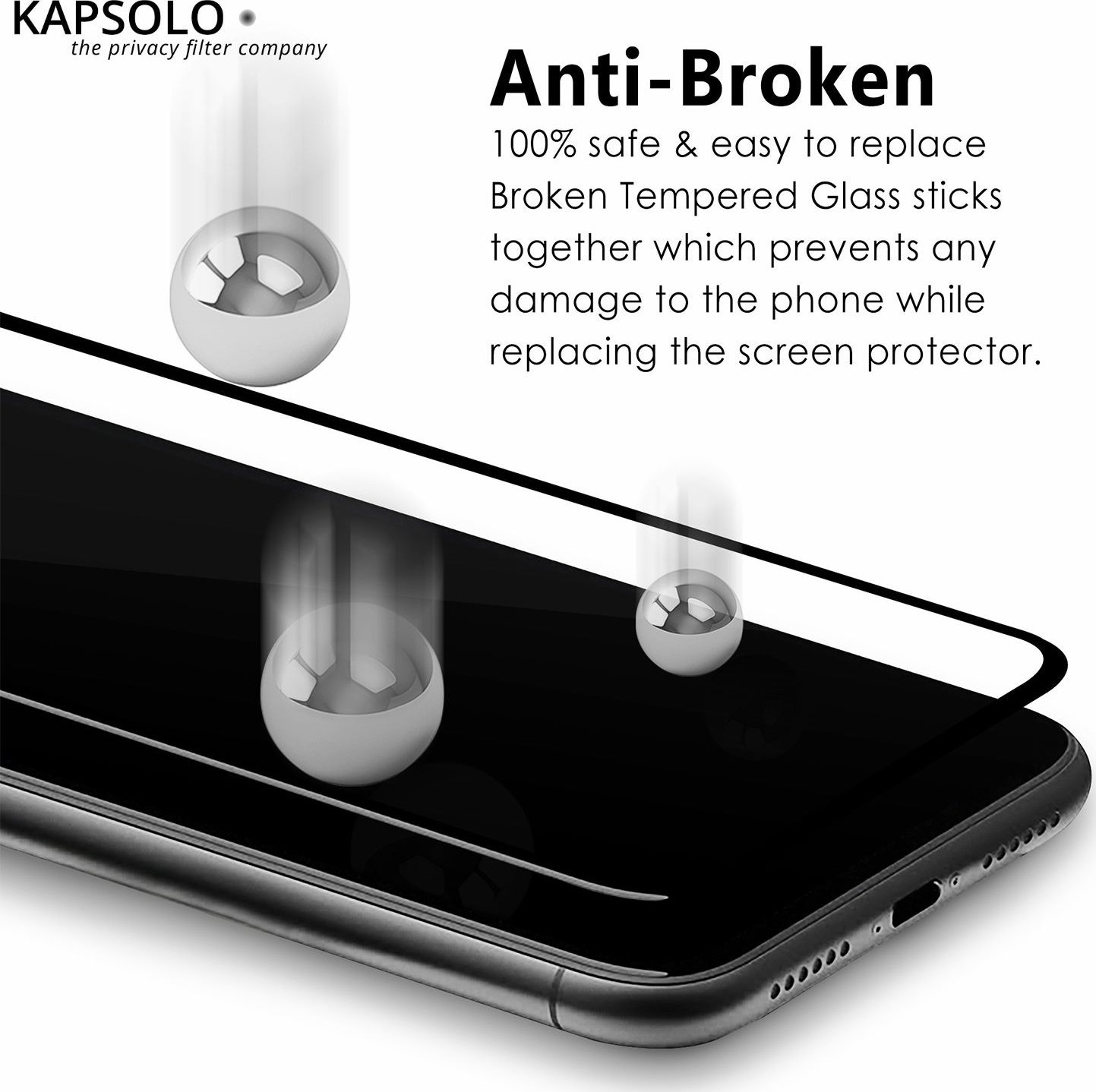 KAPSOLO KAPSOLO iPhone 12 Pro Max Tempered Glass Screen .. aizsardzība ekrānam mobilajiem telefoniem