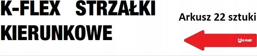 Jc Strzalka K-flex Strzalka kierunkowa czerwona - 22 sztuki na arkusz 850VR022157 ...