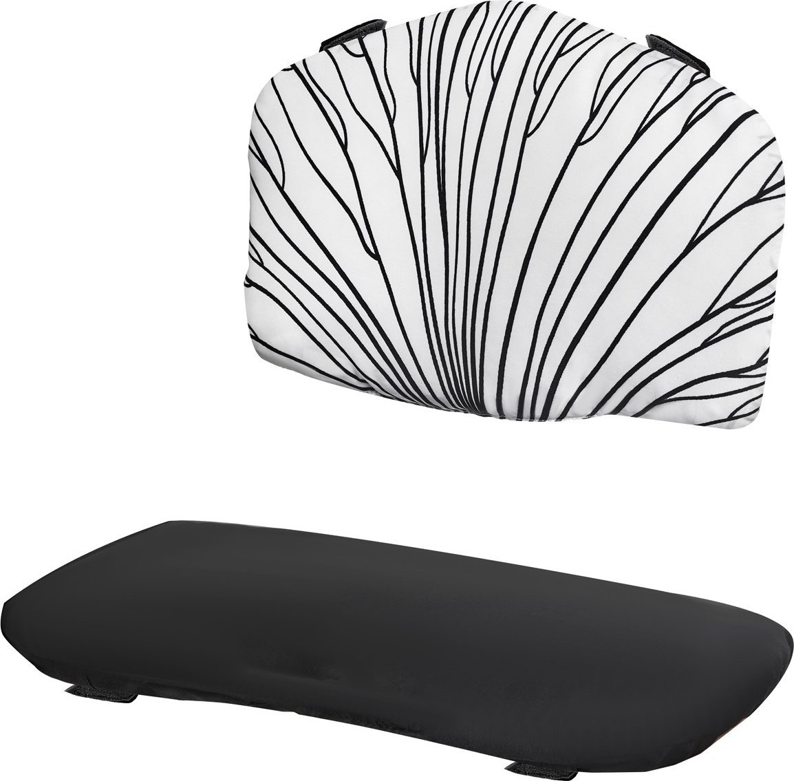 KinderKraft Pillow for ENOCK highchair Blak and white bērnu barošanas krēsls
