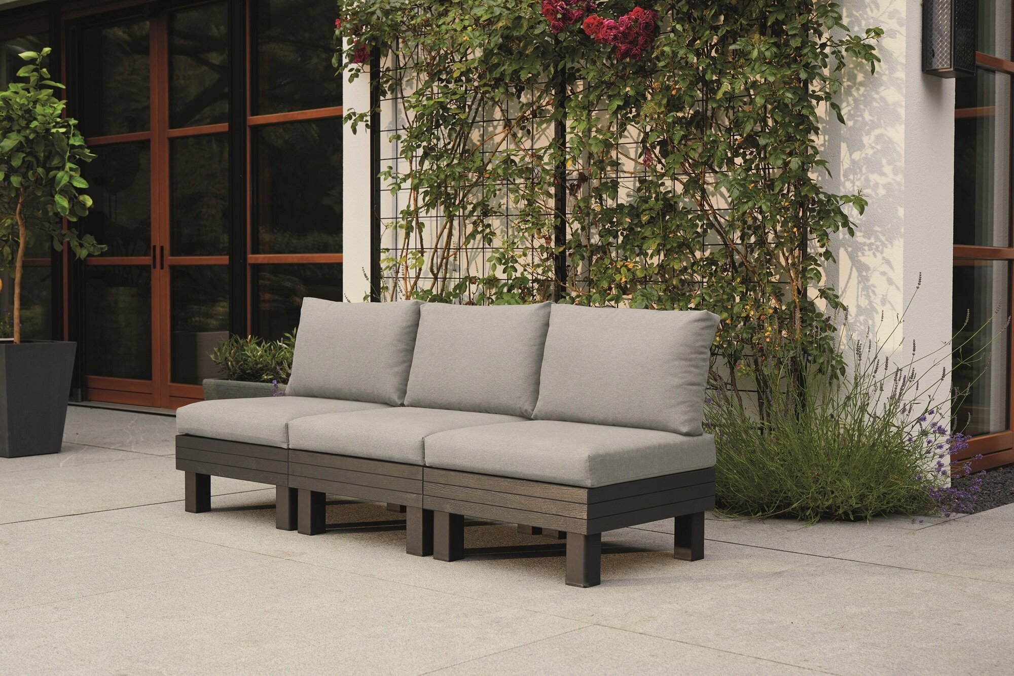 Keter Darza divans trisvietigs Elements 3 Seater peleks/gaisi peleks 8711245158020 Dārza mēbeles
