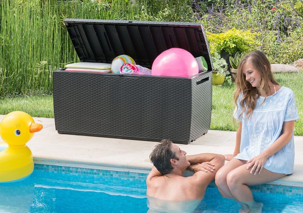 Keter Capri Storage Box uzglabā&scaron;anas kaste, 305L brūna, 29201486590 Dārza mēbeles