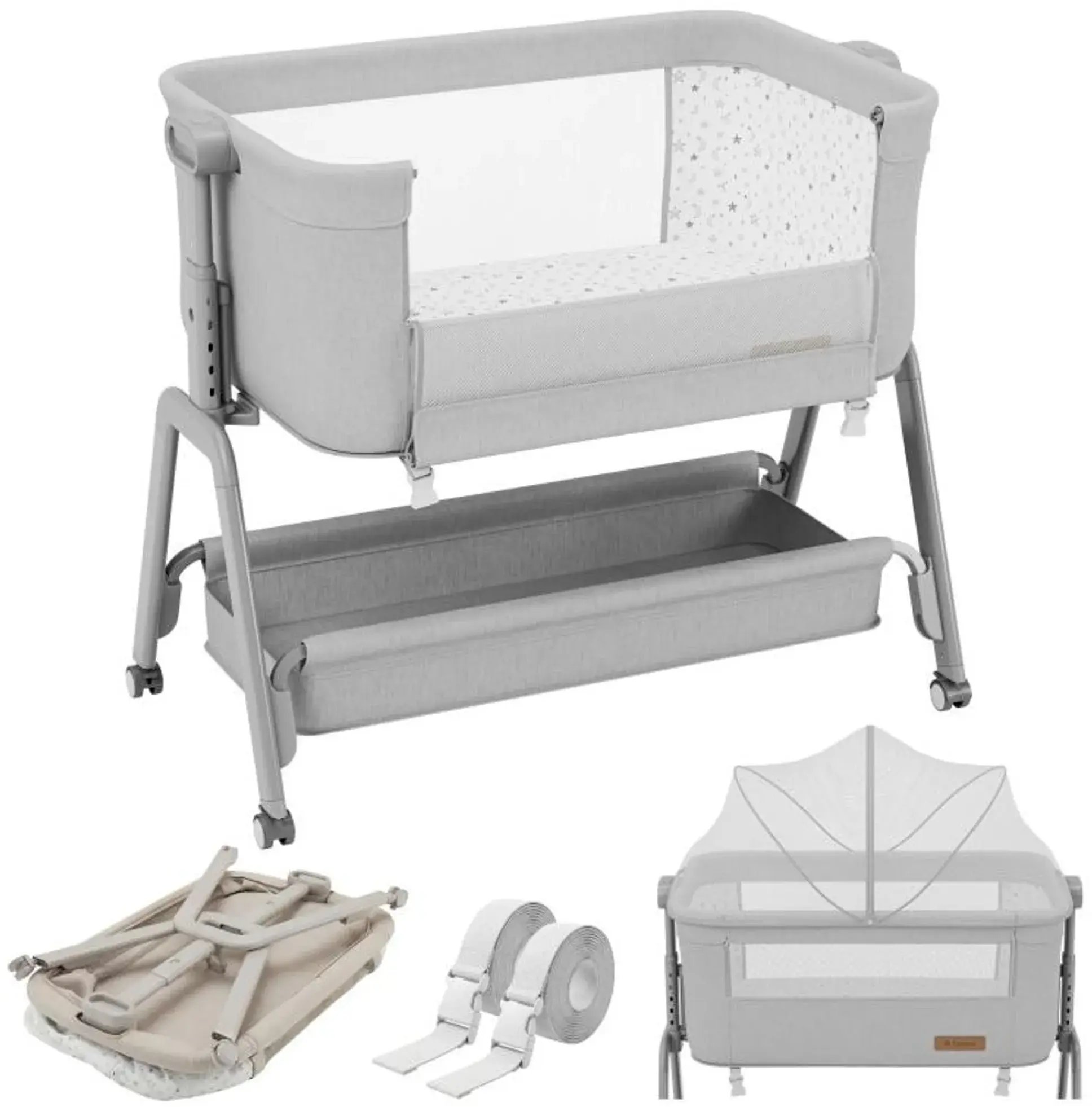 KinderKraft Lozeczko dostawne Dream 50 Lighte-Grey