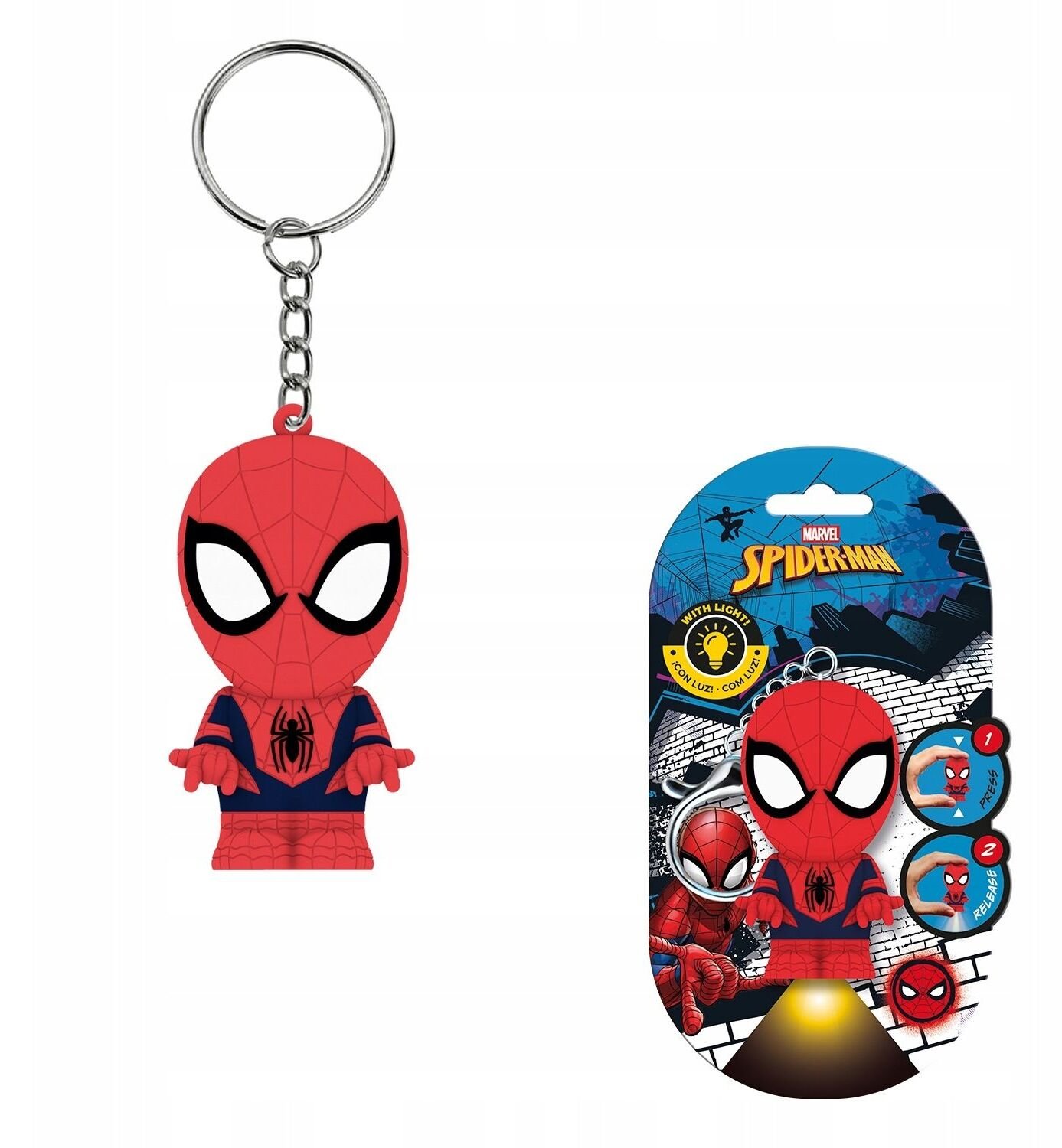 Breloczek KIDS Brelok Latarka Spider-man Dc