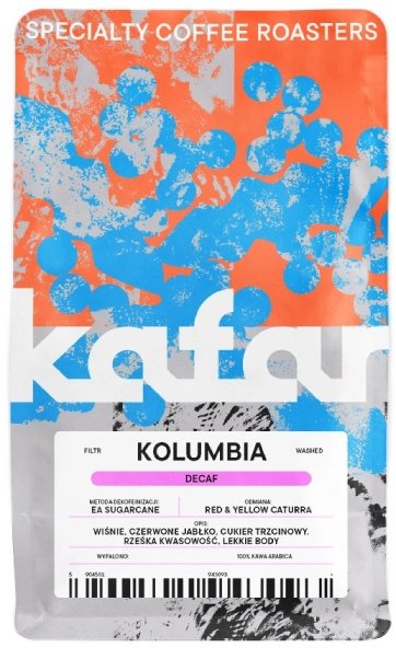 Kawa ziarnista Kafar Kolumbia Decaf Filtr