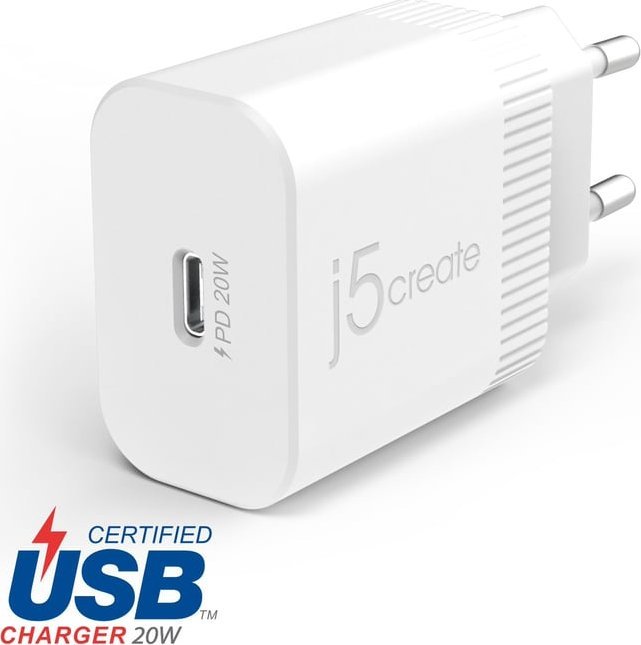 J5CREATE 20W PD USB-C WALL CHARGER - EU auto audio aksesuārs