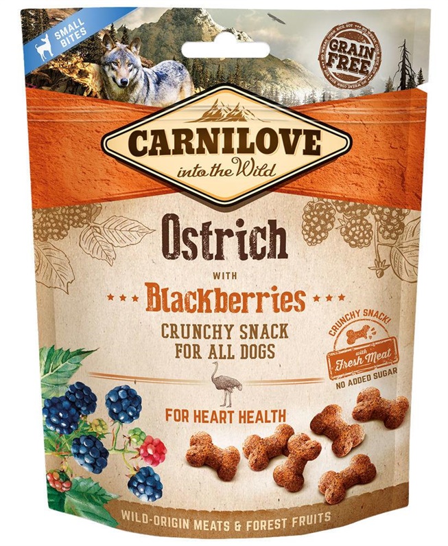 CARNILOVE Przysmak Dog Snack Fresh Crunchy Ostrich+Blackberries 200g CARNILOVE Przysmak Dog Snack Fresh Crunchy Ostrich+Blackberries 200g