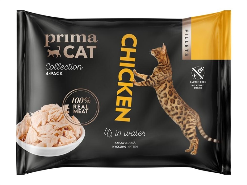 PRIMACAT FILLETS CHICKEN IN WATER 4X50G kaķu barība