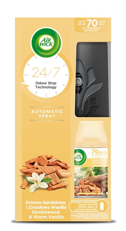 Air Wick Freshmatic automatic air freshener and Sandalwood refill 250ml