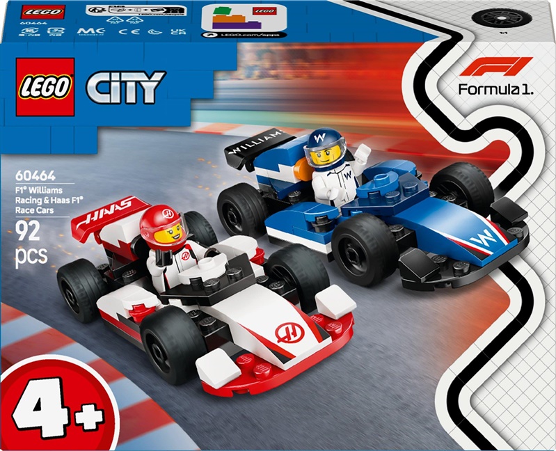 LEGO City 60464 F1 Williams Racing & Haas F1 Race Cars LEGO konstruktors