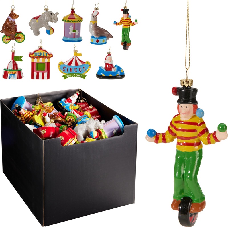 ORNAMENT PLASTIC CIRCUS 9CM ACH000840 (8721461059926)
