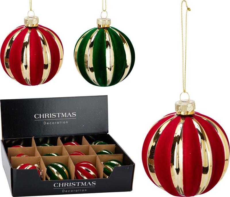 ORNAMENT GLASS STRIPPED D8CM ABR220930 (8721037672382)
