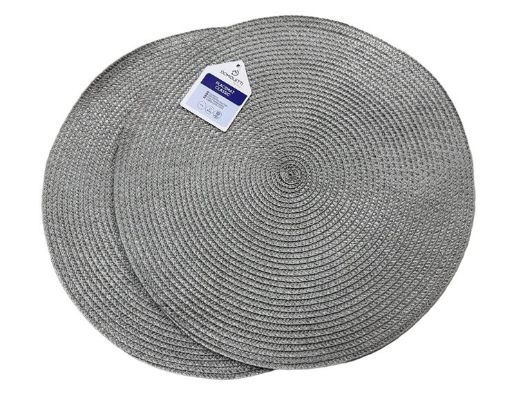 PLACEMAT CLASSIC SILVER D38CM 2PCS KSKHLG-228