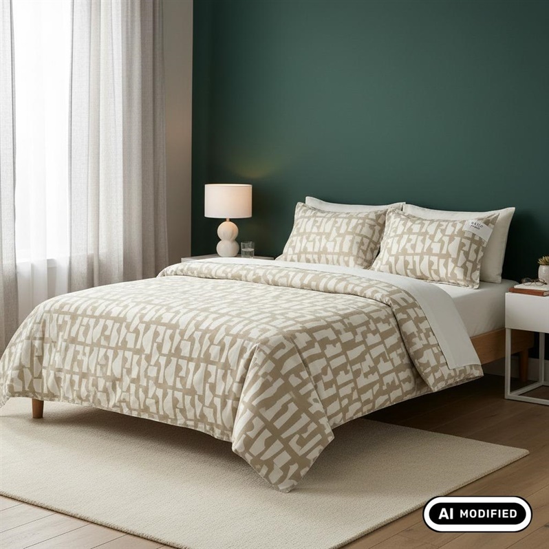 BEDDING COVER SET FACET 100PES 140X200CM