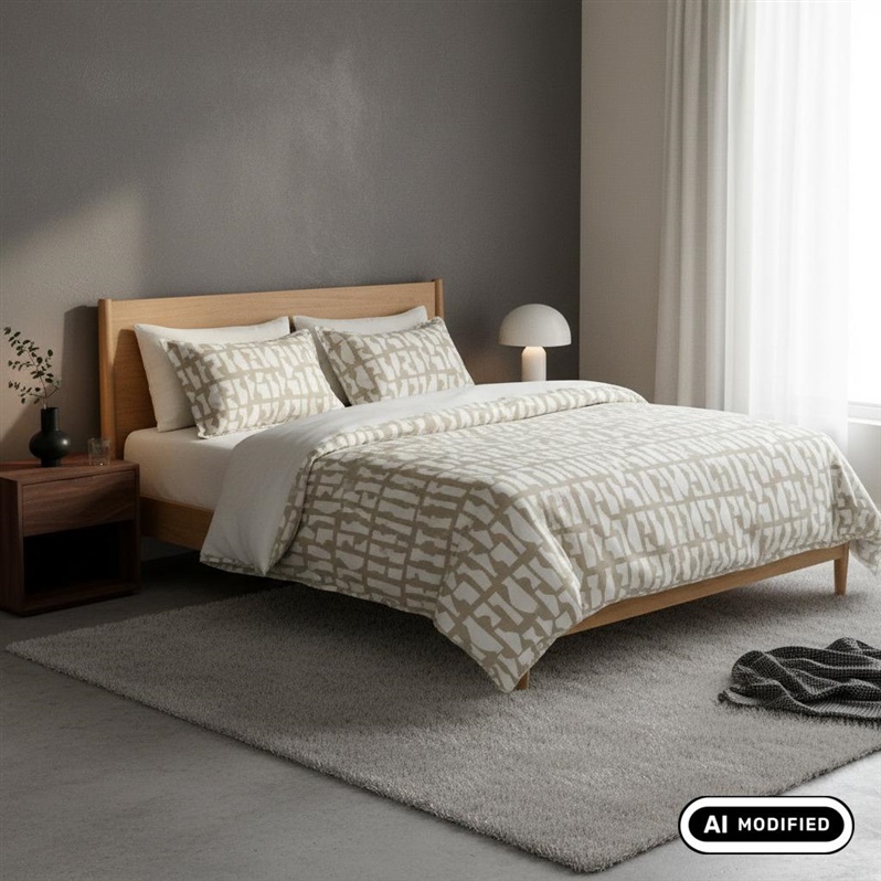 BEDDING COVER SET FACET 100PES 160X200CM