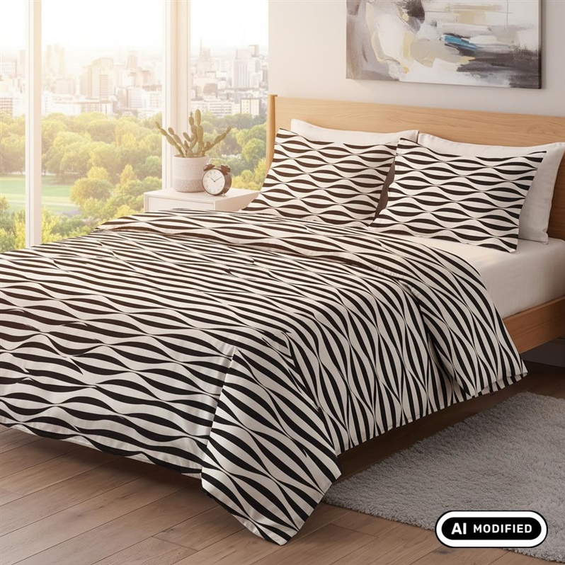 BEDDING COVER SET PRISM 100PES 140X200CM