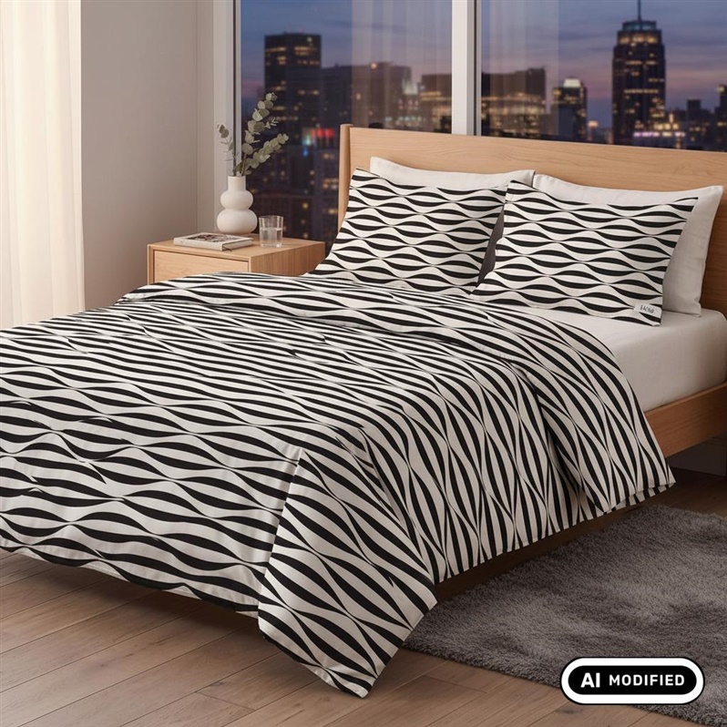 BEDDING COVER SET PRISM 100PES 160X200CM
