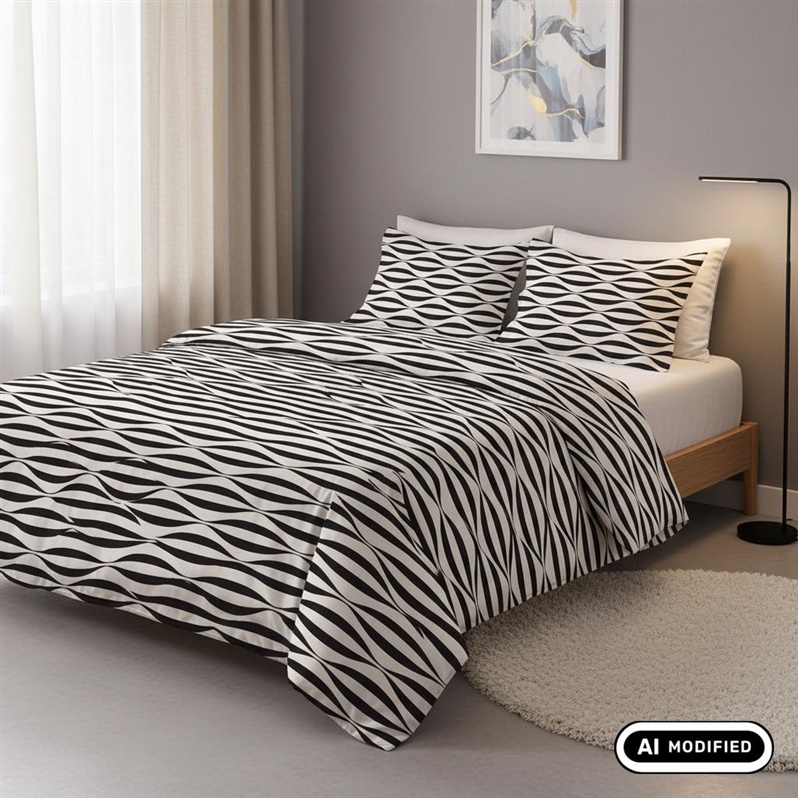 BEDDING COVER SET PRISM 100PES 200X220CM