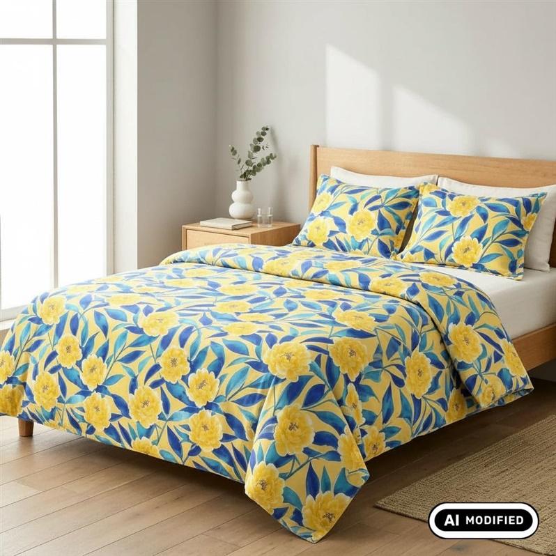 BEDDING COVER SET FLORA 100PES 140X200CM