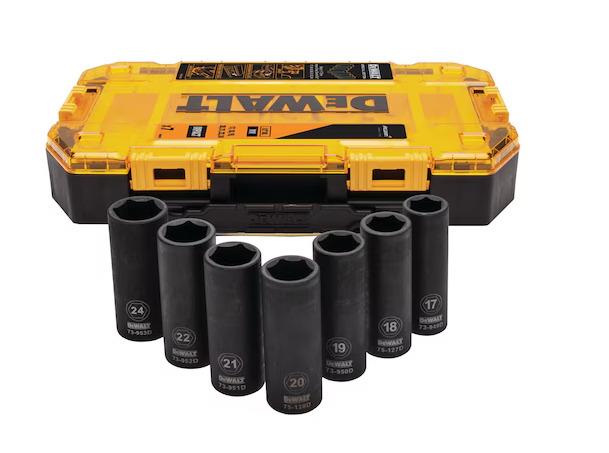 IMPACT SOCKET SET DEWALT DT70905 7PCS