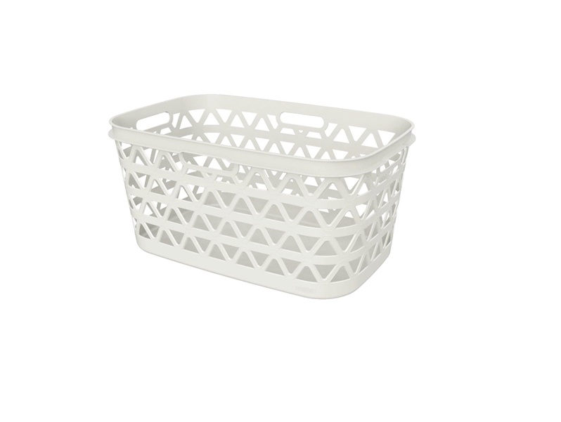 OCEANA LAUNDRY BASKET OFF WHITE 45L
