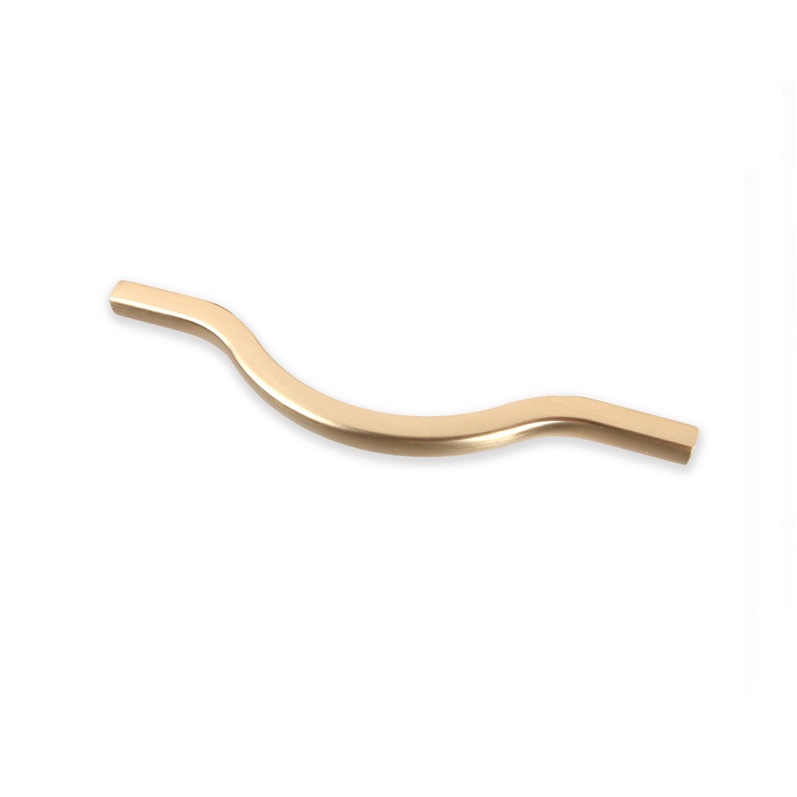 ALUM HANDLE 128MM MATT GOLD.2PCS