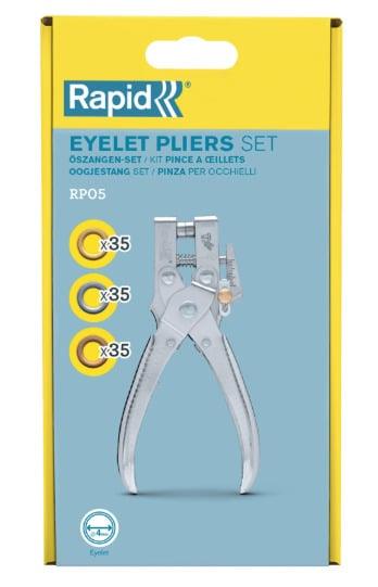 EYELET PLIERS W 105 EYELETS RAPID