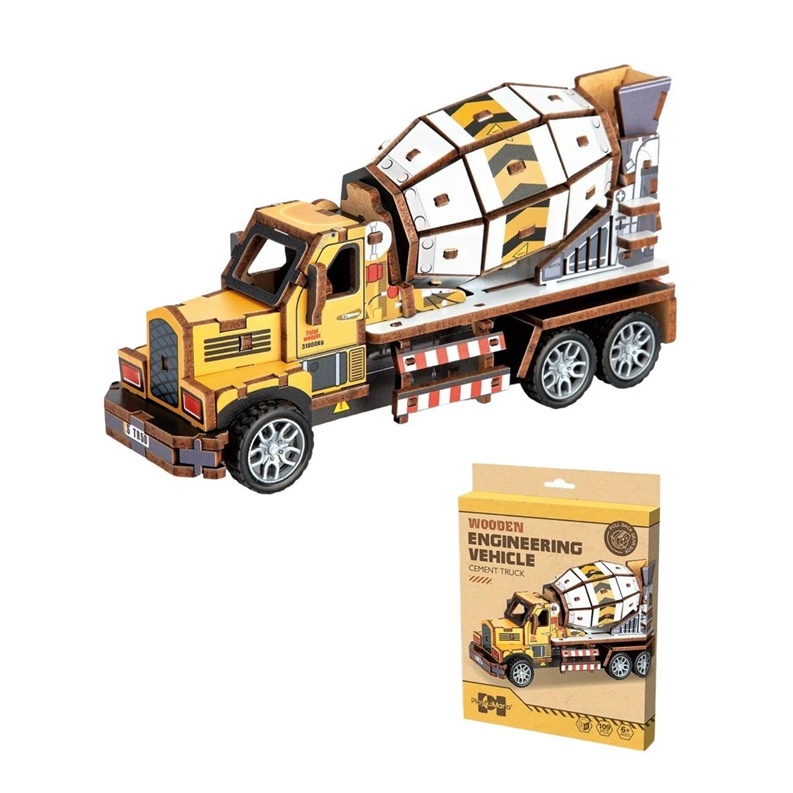 TOY WOODEN 3D PUZZLE CEMENT TRUCK