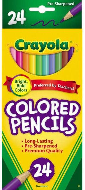 PENCILS COLORED CRAYOLA COLOURED 24 PCS