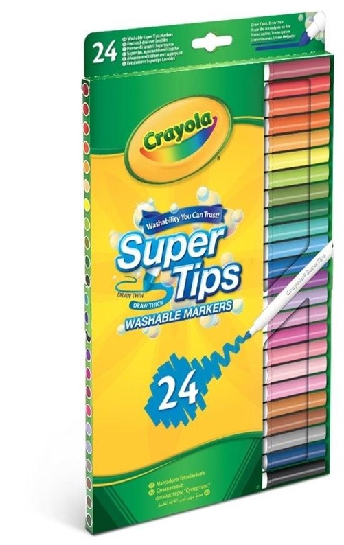 MARKERS CRAYOLA WASHABLE 24 PCS 4030301-0035