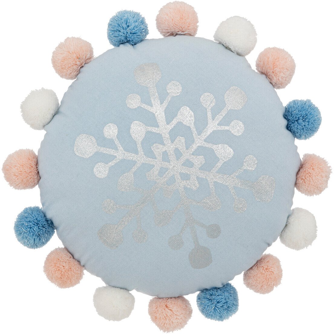 Bertoni-arco Poduszka okragla z pomponami HIVER