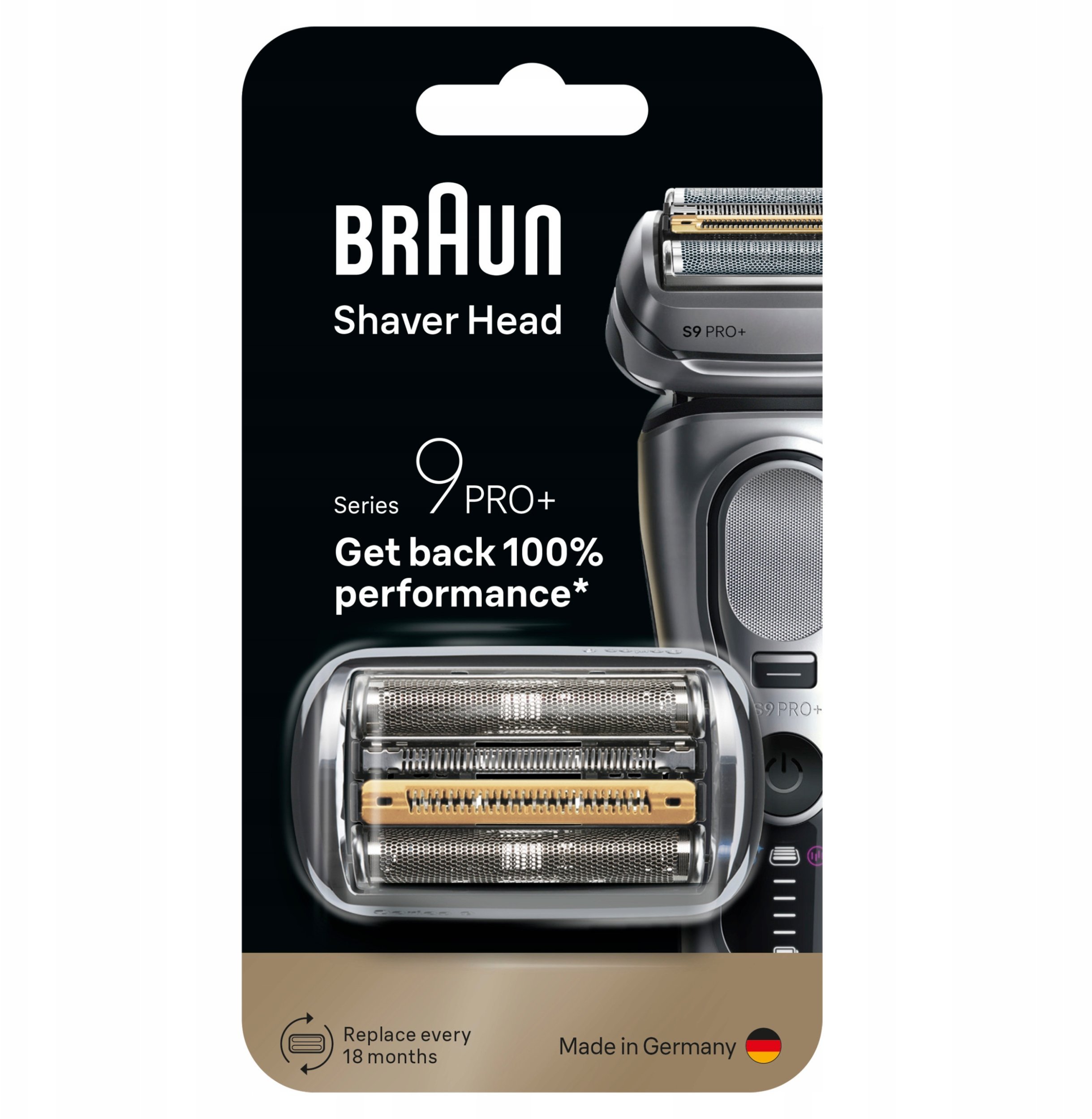 Braun 96M ORIGINAL Replacement Head for Series 9 PRO+ Electric Shaver - Silver vīriešu skuvekļu piederumi