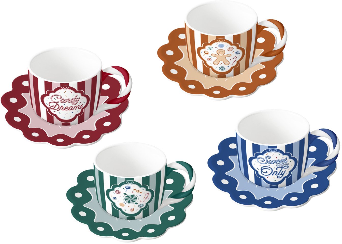 Bialetti - zestaw 4 filizanek ze