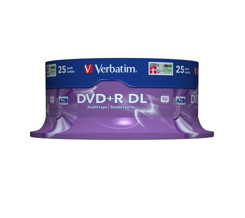 Verbatim DVD+R Double Layer 8x Matt Silver 25pk Spindle 23942437574 43757 (23942437574) matricas