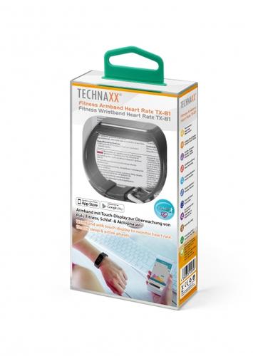 Technaxx TX-81 TFT Wristband activity tracker 2.69 cm (1.06") IP65 Black 4260358120393 4745 (4260358120393) Viedais pulkstenis, smartwatch