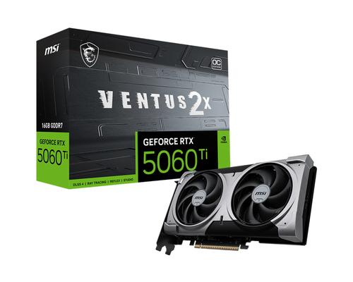 MSI GeForce RTX 5060 Ti 16G VENTUS 2X OC Plus - 16GB GDDR7, HDMI, 3x DP video karte