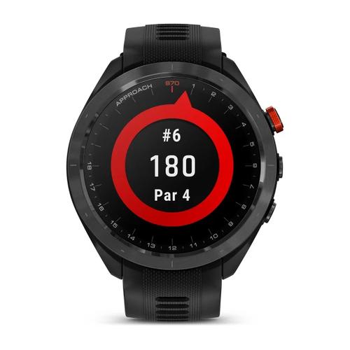 Garmin Approach S70 - 47 mm 3.56 cm (1.4") AMOLED Digital 454 x 454 pixels Touchscreen Black Wi-Fi GPS (satellite) 753759323653 010-027 Viedais pulkstenis, smartwatch