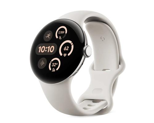 Google Pixel Watch 3 (45mm). Active Band. Porcelain. Large Viedais pulkstenis, smartwatch Google Pixel Watch 3 (45mm). Active Band. Porcelain. Large Viedais pulkstenis, smartwatch