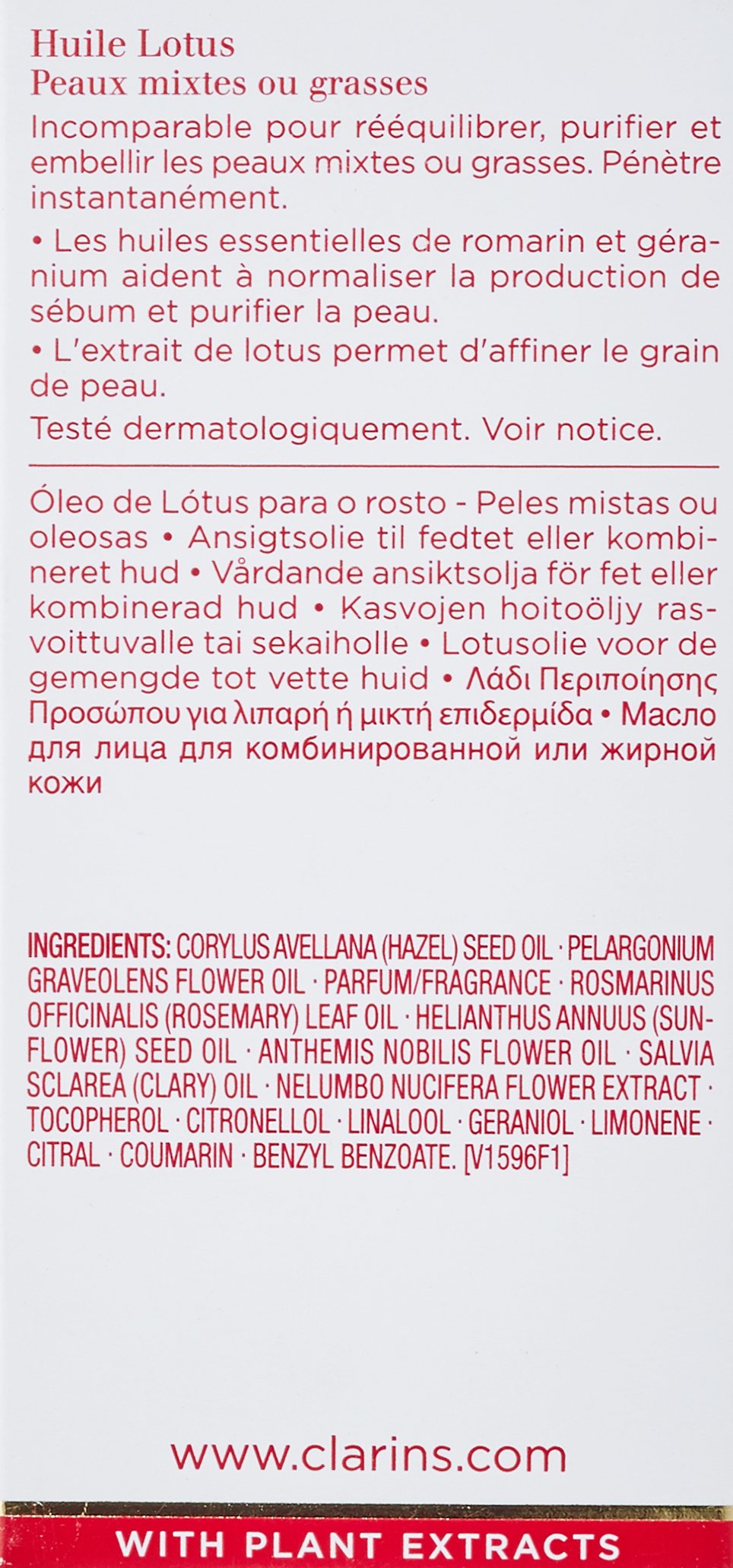 Clarins - Lotus Face Oil 30