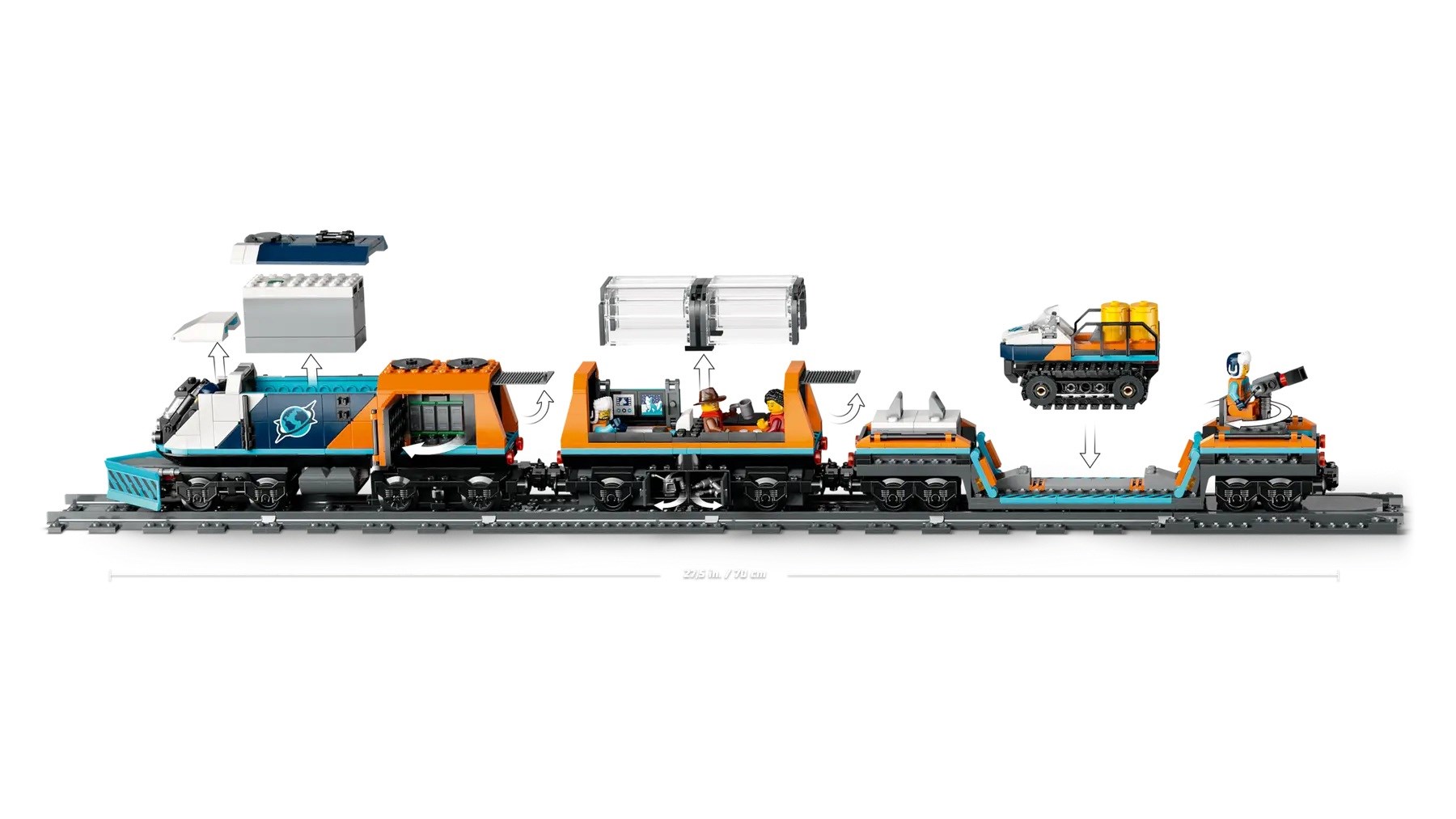 LEGO CITY 60470 Explorers Artic Polar Express Train LEGO konstruktors