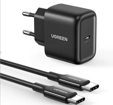 CD250 USB-C+Cable USB-C 25W Black 50581B