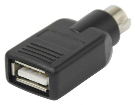 Adapter USB - PS/2 Black (7340004617686)