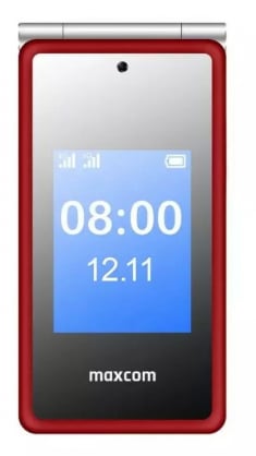 Flip phone MM 835L dual sim red Mobilais Telefons