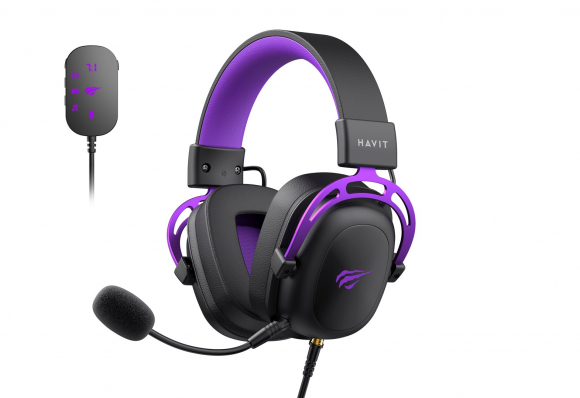 Headphones H2002C+U black/purple GAMHAVSLU0036 (6939119057213) JOINEDIT95244285