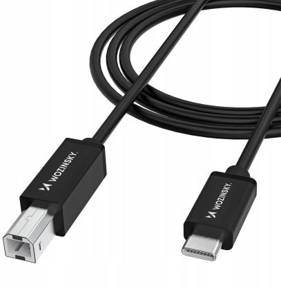 USB-B - USB-C 1m Black 5907769376658