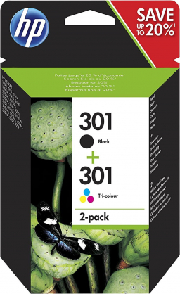 HP 301 2-pack Black/Tri-color Original Ink Cartridges kārtridžs