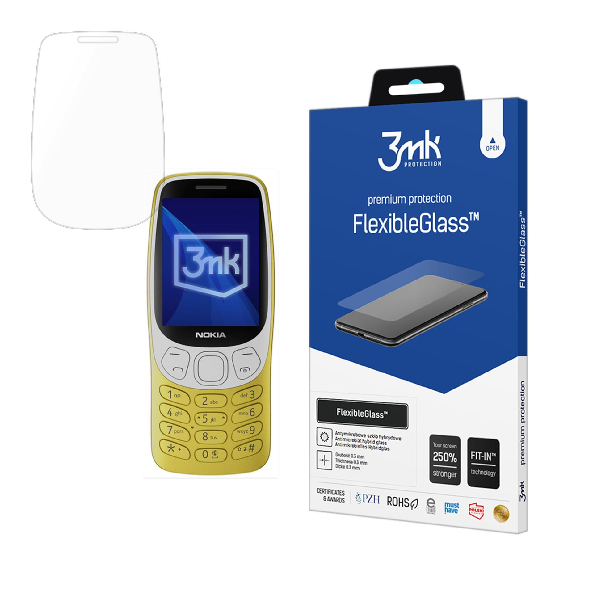Nokia 3210 4G - 3mk FlexibleGlass aizsardzība ekrānam mobilajiem telefoniem