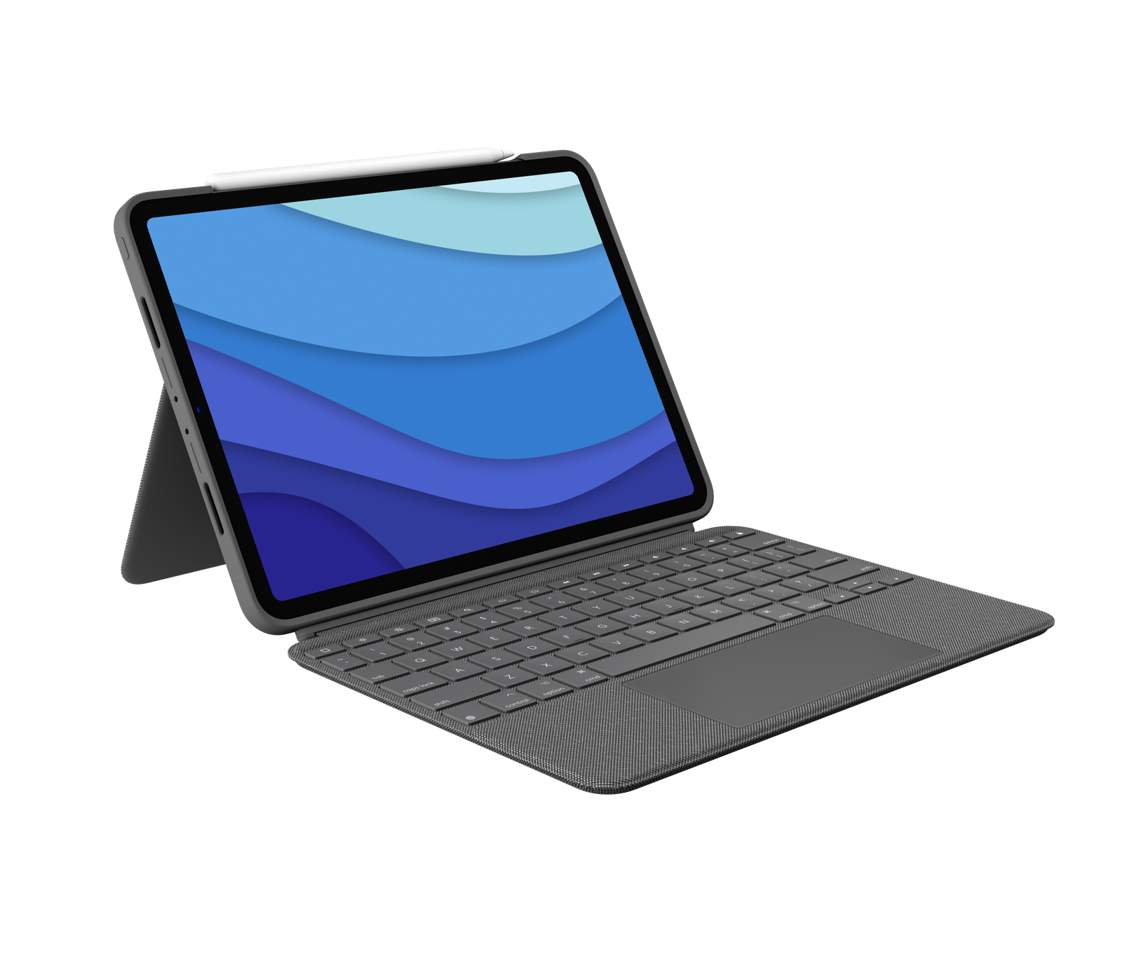 Logitech Combo Touch - keyboard and folio case - with trackpad - QWERTZ - German - oxford gray klaviatūra