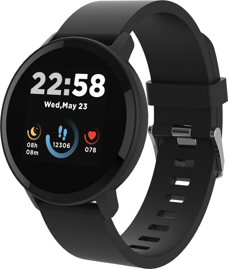 Smart watch, 1.3inches IPS full touch screen, Round watch, IP68 waterproof, multi-sport mode, BT5.0, compatibility with iOS and android, bla Viedais pulkstenis, smartwatch Smart watch, 1.3inches IPS full touch screen, Round watch, IP68 waterproof, multi-sport mode, BT5.0, compatibility with iOS and android, bla Viedais pulkstenis, smartwatch