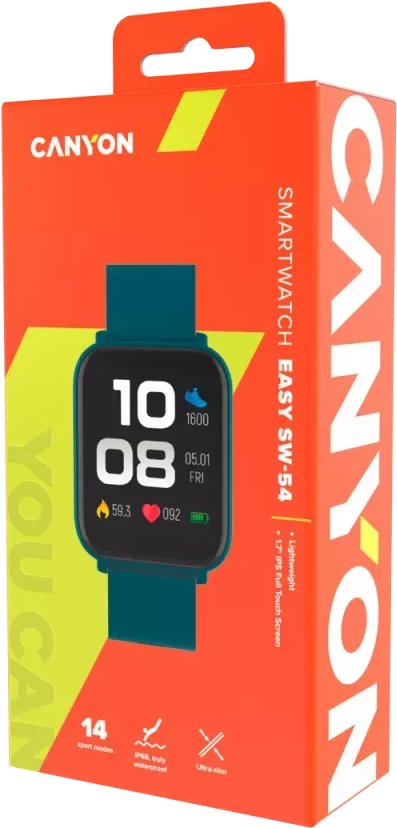 CANYON smart watch Easy SW-54 Green Viedais pulkstenis, smartwatch