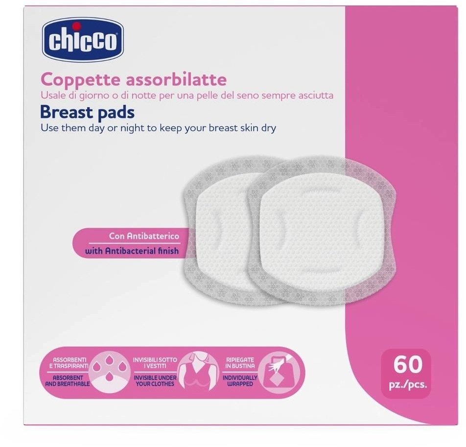 Chicco Wkladki laktacyjne Chicco_antybakteryjne biale 60szt
